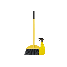 Broom and bottle
